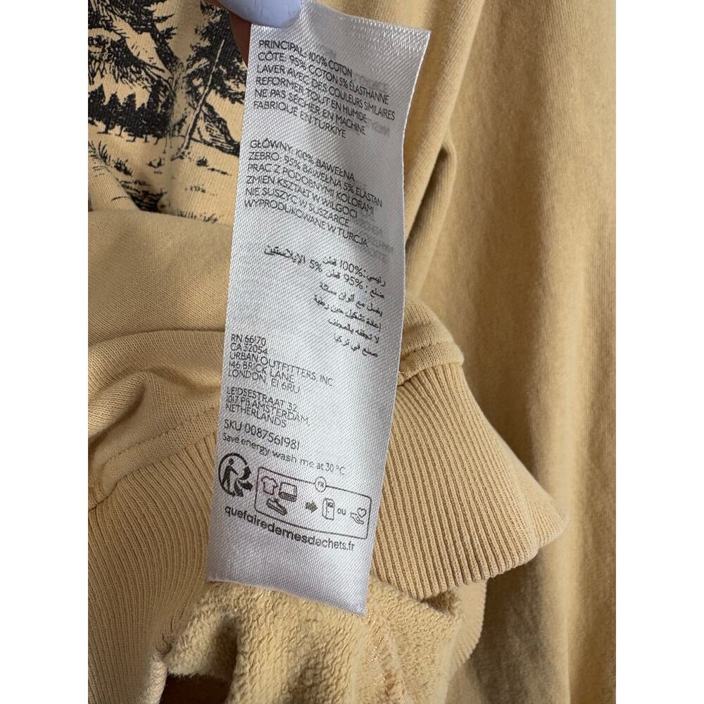 Urban Outfitters Crater Lake Overdyed Crew Neck Sweatshirt Small Yellow Oregon - Picture 6 of 15